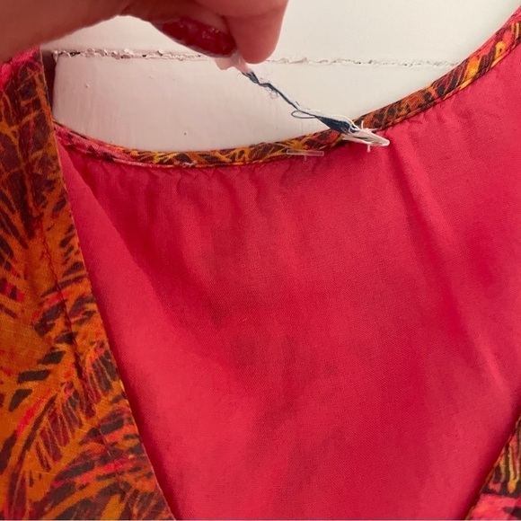 Sundance Pink & Orange Flamenco Tropical Dress - Picture 9 of 10